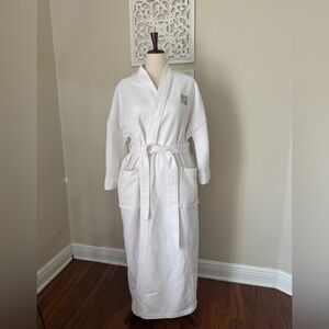 White Waffle Knit Bathrobe